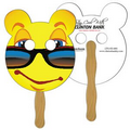 Digital Panda Bear Fast Fan w/ Wooden Handle & 2 Sides Imprint (1 Day)